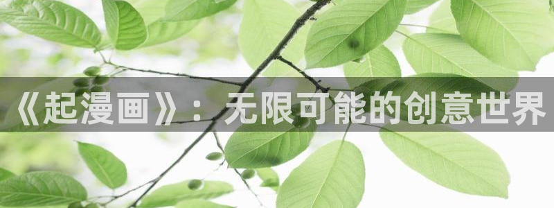 汗汗漫画的：《起漫画》：无限可能的创意世界
